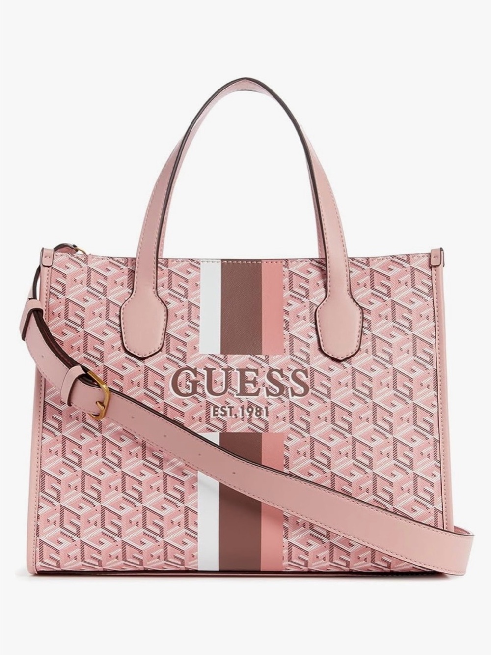 Guess Silvana Peony Canvas Tote OS - Picture 7 of 8